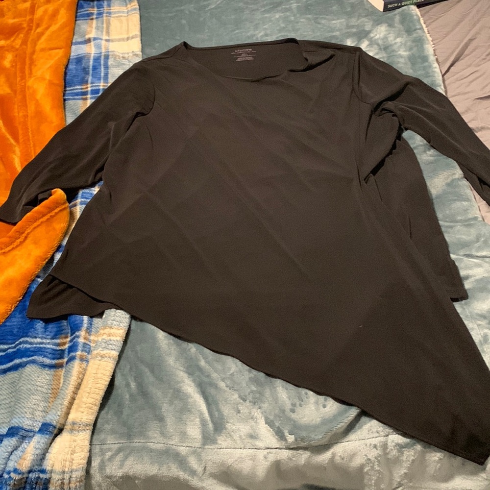 Like new Chicos asymmetrical top